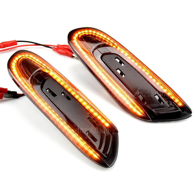 2 Stück Für Mini Cooper One F55 F56 F57 Dynamische Sequenzielle LED Kotflügel Seitenmarkierungsleuchte Blinker Blinkleuchte