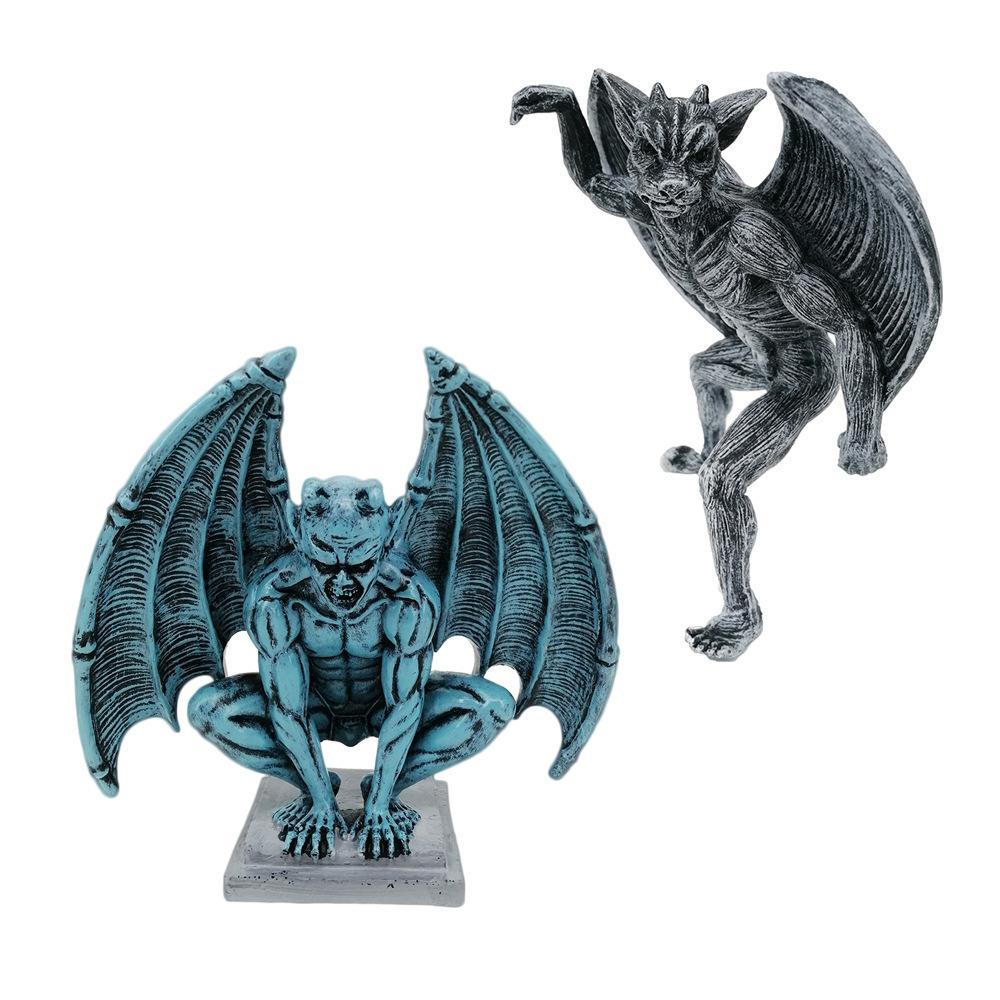Gargoyle Resin Statue Winged Gothic Guardian Sculpture Indoor Outdoor Yard Home Garden Decor Ornament