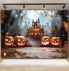 Halloween Photography Backdrop Horror Castle Ghost Pumpkin Bat Witch Baby Kids Family Portrait Background for Photographs Decor
