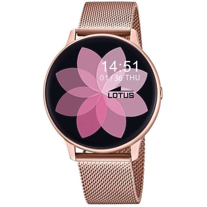 Montre connectée - Lotus - MONTRE LOTUS - Rose - Autonomie 7 jours - Capteur fréquence cardiaque