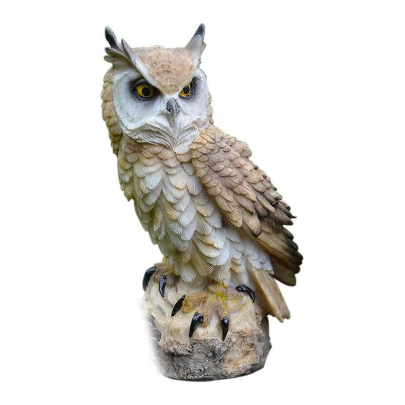 Resin Owl Statue Living Room Decoration Accessories Desk for Home Figurines & Miniatures Desktop Ornament