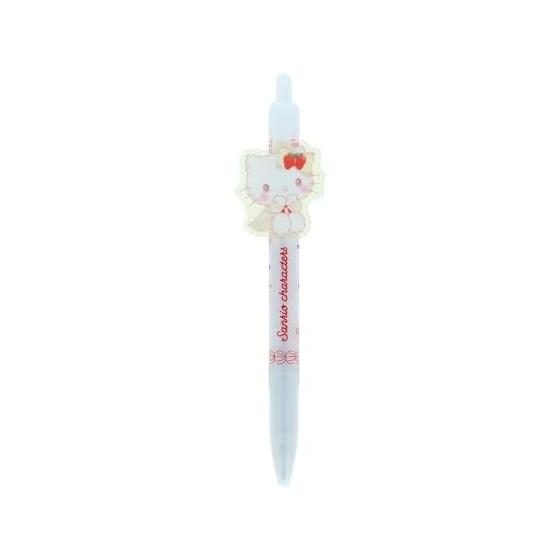 Sun-Star Stationery Sanrio Characters Ballpoint Pen with Plate, Hello Kitty S4659686