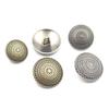 5pcs Metal Coat Buttons Trench Coat Woolen Coat Buttons, Retro Pattern High Foot Buttons