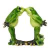 Yoga Frog Statue Cartoon Couple Frog Figurine Resin Sports Frog Sculpture Home Office Desktop Decoration Ornament