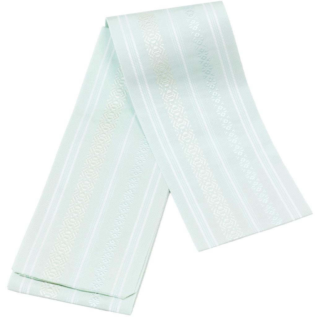 Mori Hakata Ori Hakata Ori Datejime Finest Quality Size Sun Wide x 8 Shaku Green 01 in Pure Kenjo Large (Datejime) - [Long (LL)] 2.7 (10.6 cm) (8