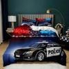 Police Car Duvet Cover Pillowcase Bedding Set 2/3 Pieces bedroom decoration Teenagers adult Single/Double/Large Size Quilt Cover