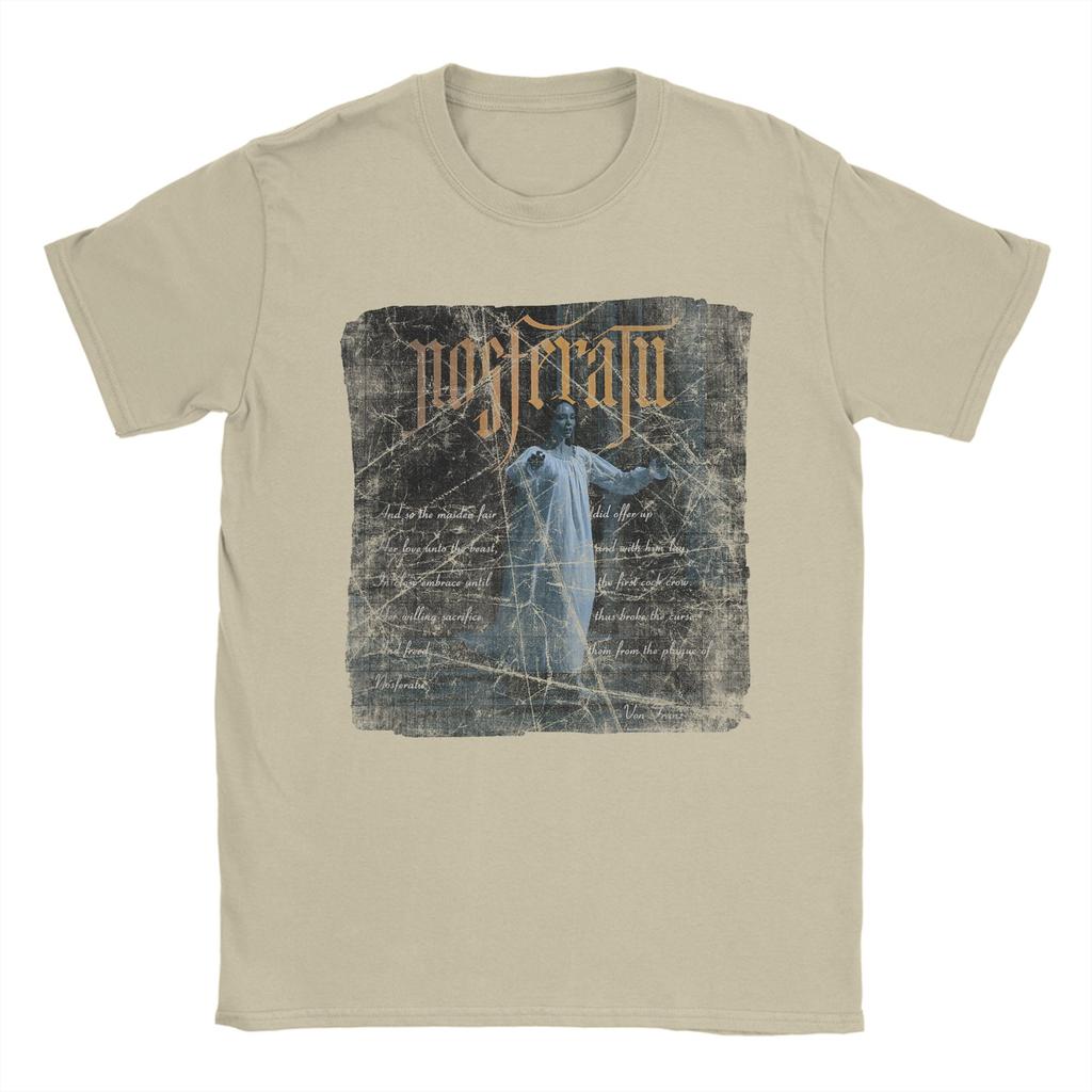 Nosferatu Horror Movie T-Shirt Men Halloween Vampire Gothic Novelty Tees Round Collar Short Sleeve T Shirt Plus Size Clothing