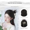 New Chinese Style Shuttlecock Head Wig Hanfu Hairpin Flower Tassel Hairpin Wig  Female