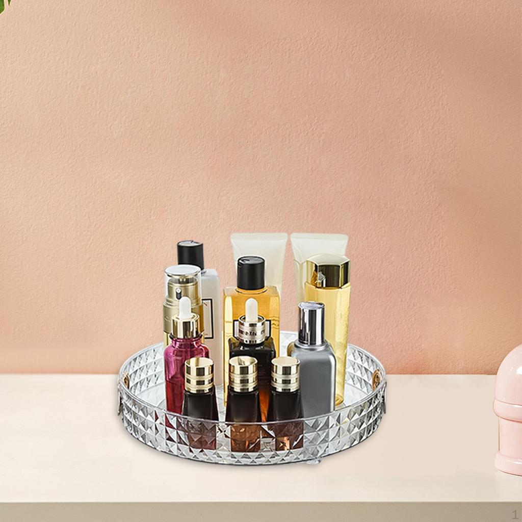 Cosmetic Storage Rack Condiment Tray Vanity Makeup Organizer Desktop Perfume for