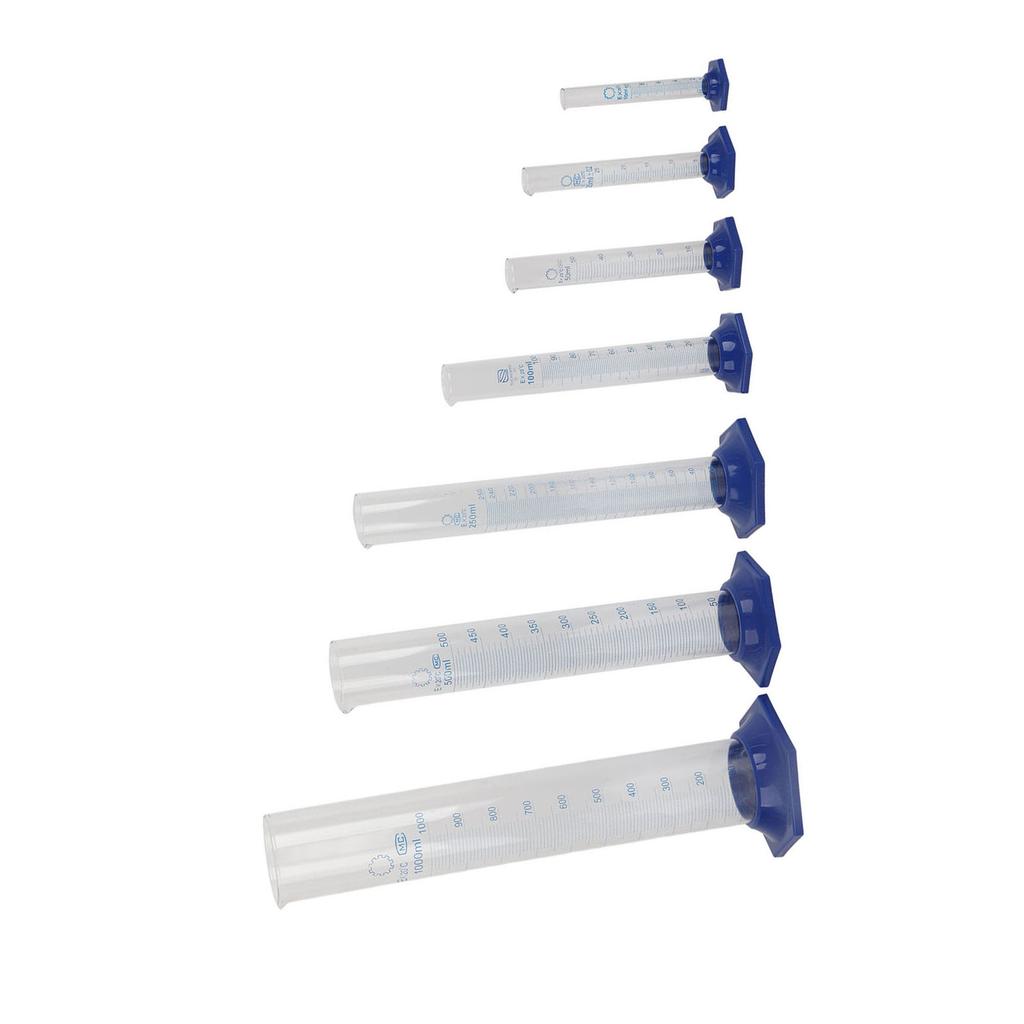 7 Stück Experiment Messzylinder Borosilikatglas Messzylinder Laborutensilien