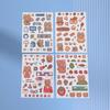 4 Sheet DIY Sticker Cartoon Pattern Cute Decorative Stickers for Laptop Photo Frame Notebook