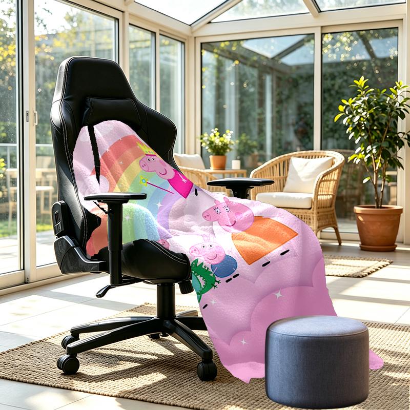 Peppa Pig Print Blanket - Soft & Comfortable, for Bedroom, Travel, Sofa, Home Decoration - Birthday Christmas Gift for Friend