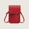 Luo Zijun Same Bag Leather Woven Mobile Phone Bag Summer Versatile Messenger Bag Mini Small Bag