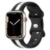 Silicone Strap For Apple Watch Ultra 3/2 Band 49mm 45mm 41mm 44mm 42mm 46mm Two-color Bracelet iWatch 11 10 9 8 7 6 5 4 SE Belt