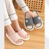 Fashion Couples Home Linen Slippers Women Men Indoor Bedroom Soft Slides Comfortable House Thick Sole Shoes Non-slip Breathable Flats