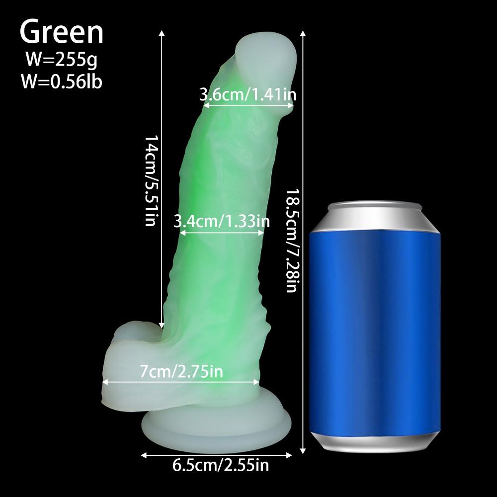 Female Realistic Dildo, Glowing Soft Silicone Penis, Clitoral & G-Spot Vibrator, Rechargeable Adult Sex Toy