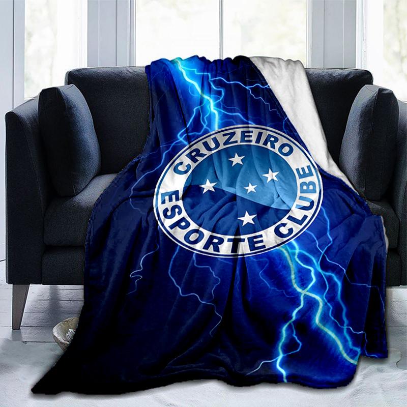 Cru-zeiro Esporte Club Crest Printed Throws Blanket Soft Flannel Blankets for Couch Bed Gifts for Men Women Picnic Blanket Christmas Gifts