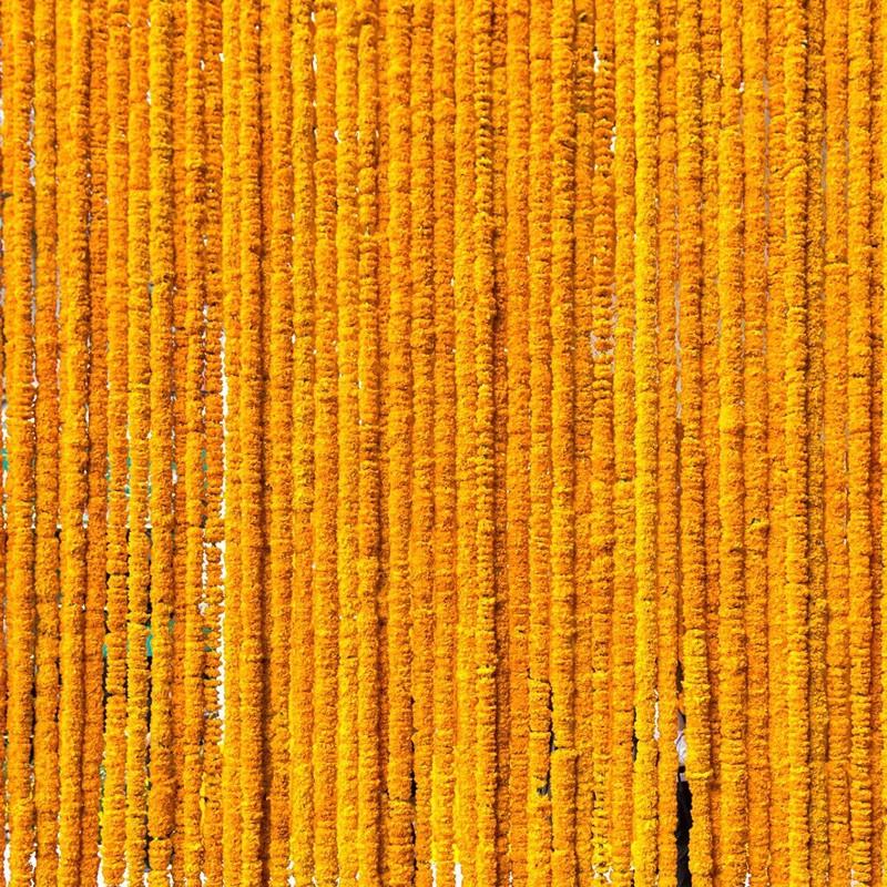 5PC Artificial Marigold Indian Wedding Flower Garlands Mexican Party Decor Day of The Dead Party Artificial Marigold Flowers