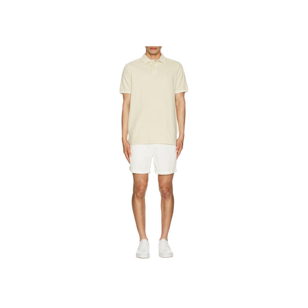 Polo Ralph Lauren Solid Color Embroidered Logo Short Sleeve Polo Shirt Men tops Beige 710965380-007