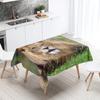 Tiger Lion Jungle Animal Tablecloth Outdoor Camping  Party Restaurant Table Decoration Waterproof Kitchen Home Decor