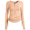 Color Discount 190804 Fashion Drawstring Long Sleeve Yoga Wear Casual Slim Fit and Quick-Drying Running Sports Workout Clothes for Women