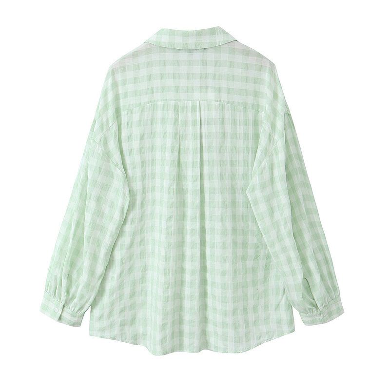 Fashion Style 2024 Spring New Women's Clothing Easiest for Match Loose Temperament Comfortable Long Sleeve Shirt 1971060 063