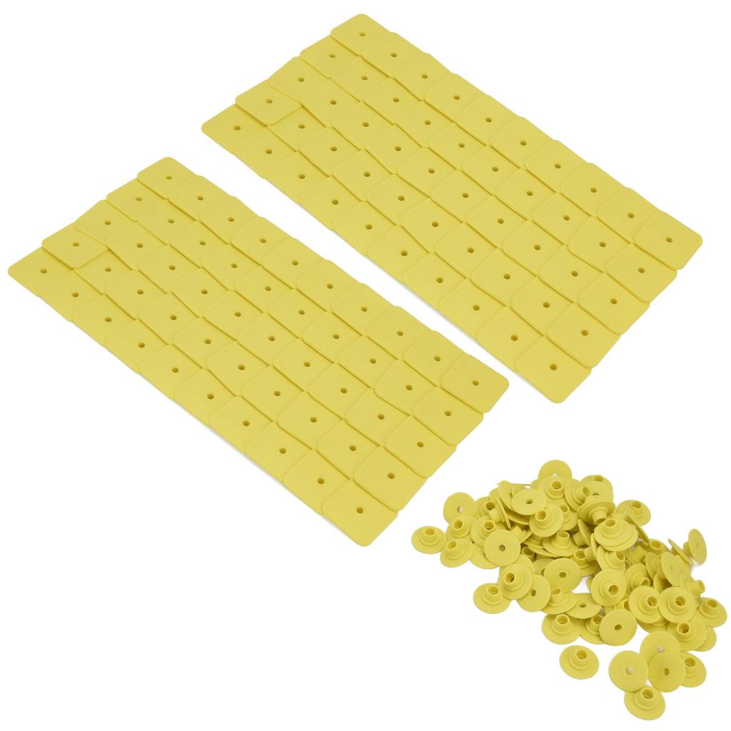 100Set Plastic Ear Tag Set Livestock Pig Cow Sheep Ear Labels Markers Accessory for Identification