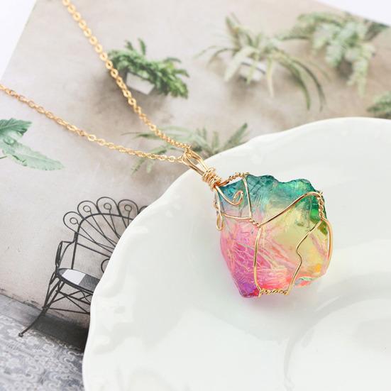 Collana con ciondolo in pietra preziosa Pendenti in naturale