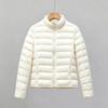 White Duck Down Jacket Women's New Stand-up Collar Light Ribs Jacket Winter Small Short Thermal Top