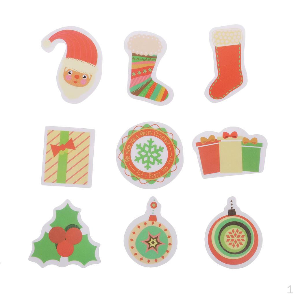 50 Pcs Christmas er Elements Self- Gift Paster