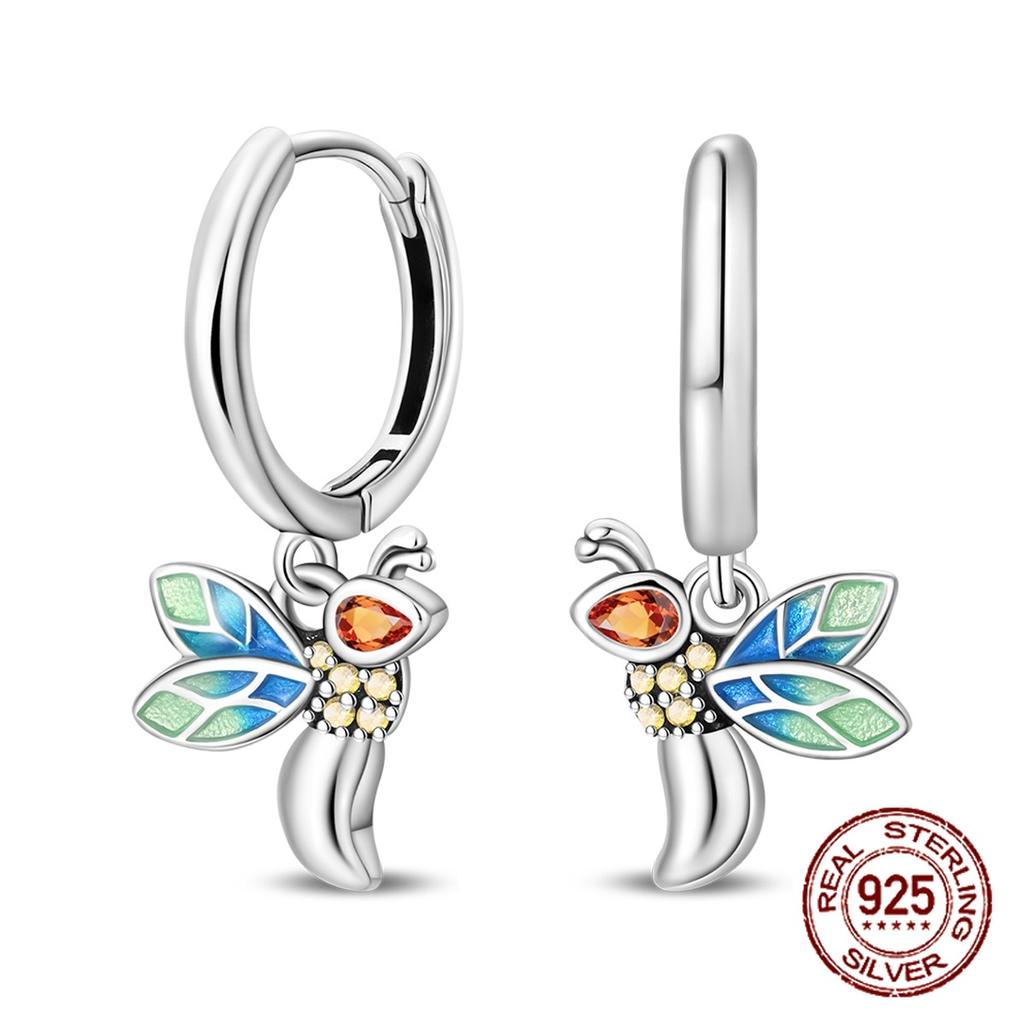 New in 925 Silver Lucky Clover Earrings for Women Girl Green Leaf Ear Studs Fine Jewelry Fashion Luxury Anniversary