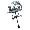 652F Metal Wind Vane Rooster Roof Yard Decoration Weather Vane for Shed Outdoor Direction Light Ground Mount Farmhouse
