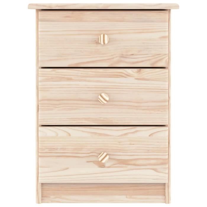 VidaXL Bedside Table ALTA 41x35x55 Cm Solid Pine Wood 353917