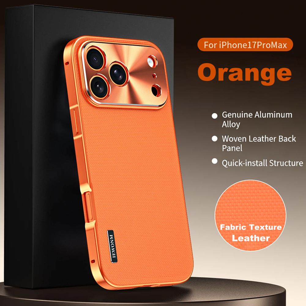 Θήκη Προστασίας Κάμερας από Μεταλλικό Μαγνητικό Υλικό Πολυτελείας για iPhone 17 Pro Max Με Τεχνολογικό Πλεκτό Ύφασμα Για Magsafe Ασύρματη Φόρτιση Κάλυμμα Κινητού