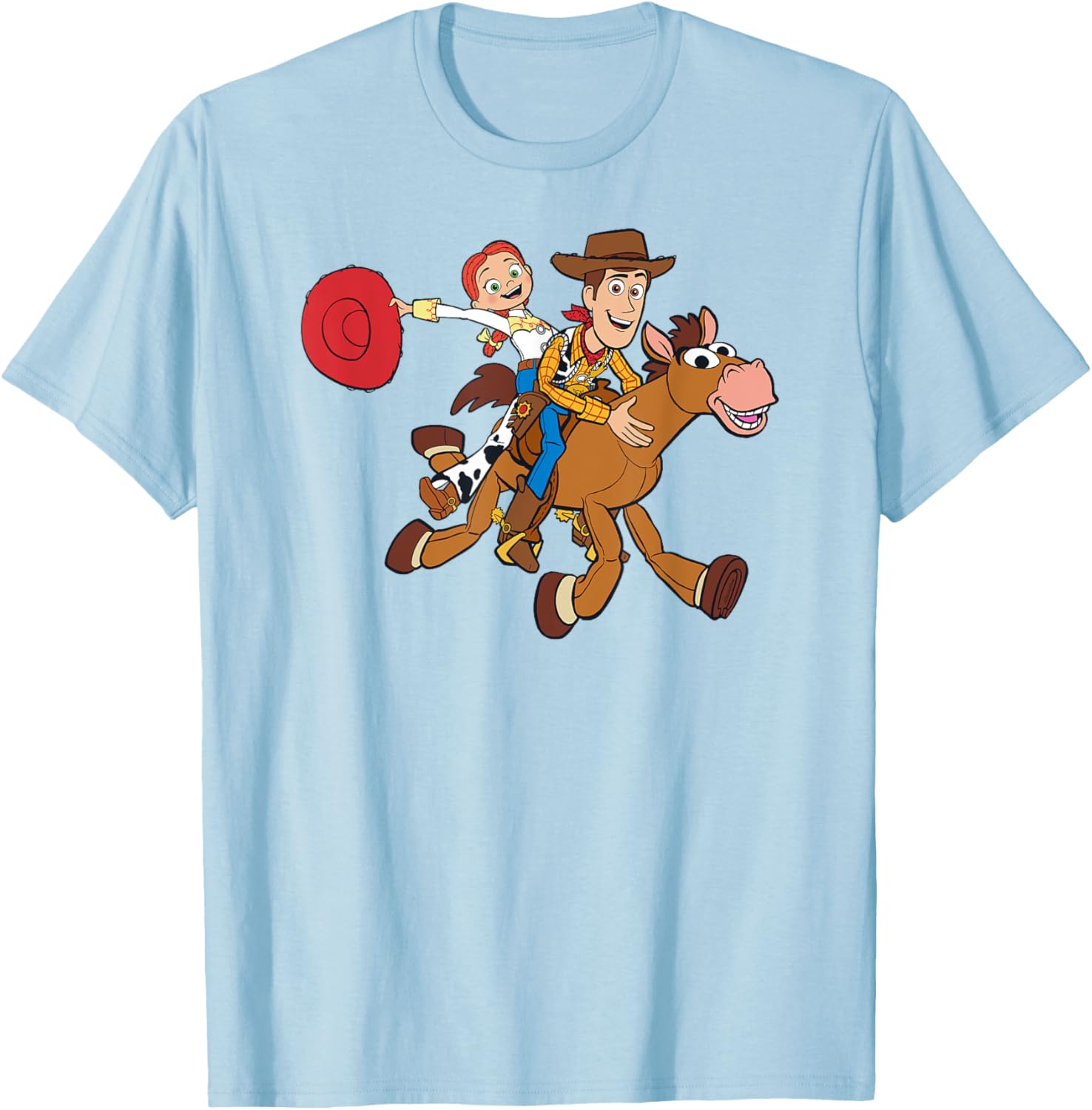 Hot Fashion Casual Disney and Pixar’s Toy Story Woody Jessie Bullseye T-Shirt S-4XL Four Seasons L