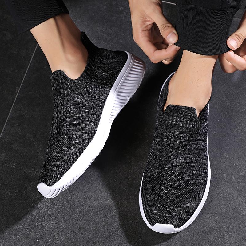 Fashion Men's Sneakers Autumn Jogging Light Elastic Mesh Soft Sole Breathable Casual Shoes for Outdoor Hiking Loafers Tenis Masculino