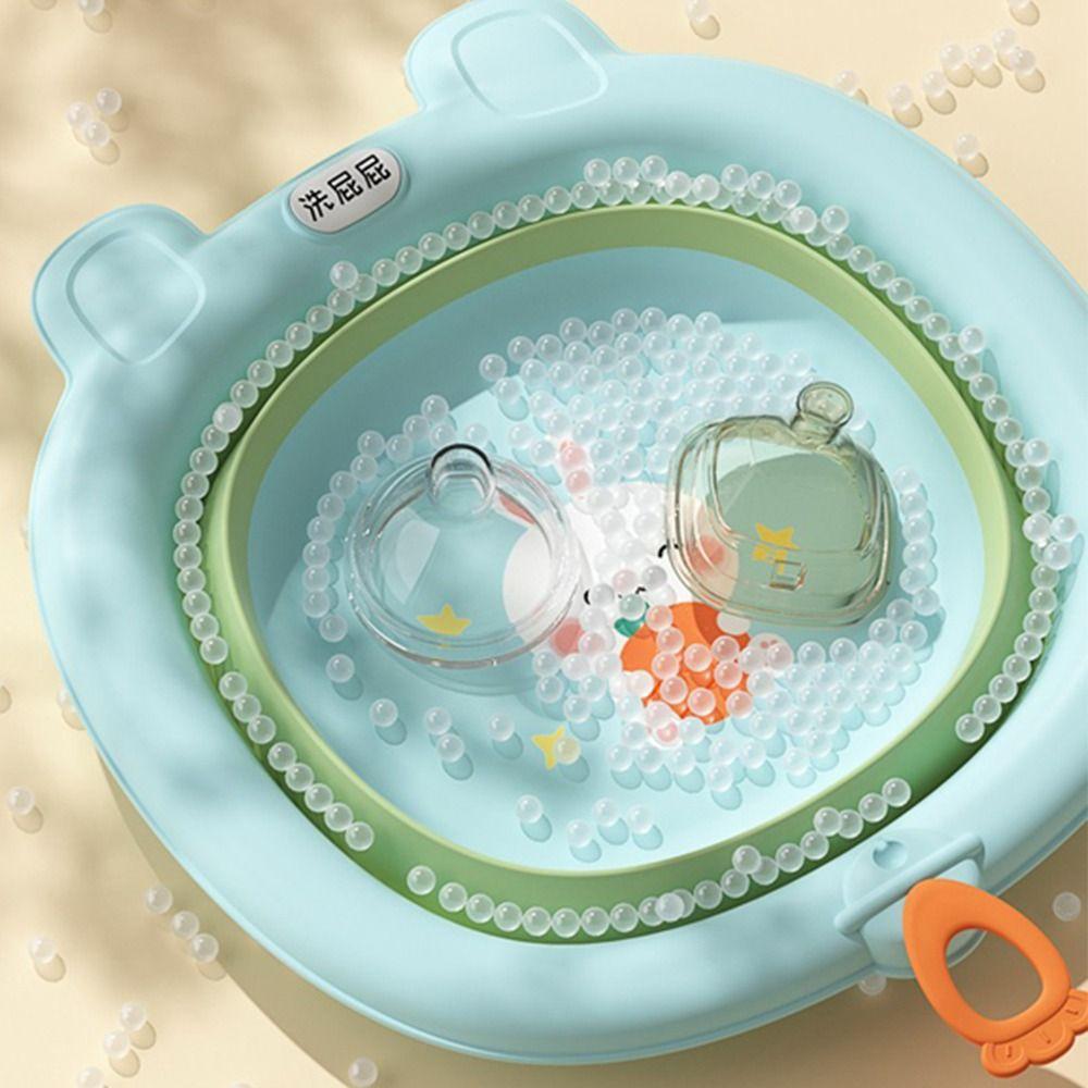 Dessin animé mignon ménage bassin pliant enfants baignoire bébé fournitures  de soins infirmiers bébé lavabo pliant, image size:1000x1000