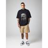 Oversized T Shirt Black Eagle Head Graphic Print Casual Streetwear Men's Fashion Top