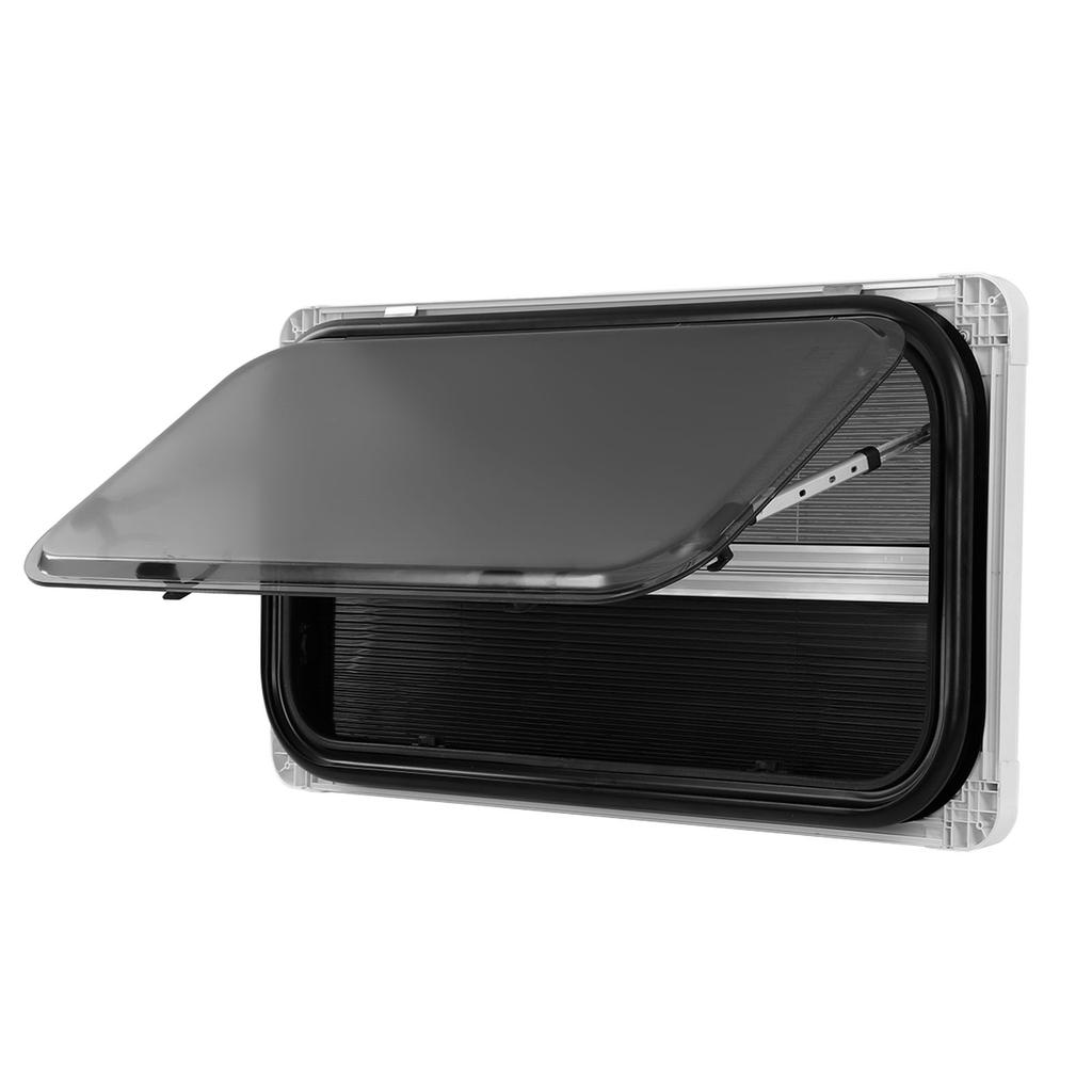 RV Push Out Window 900x450mm Double Layer Acrylic Glass 75 Degrees  Opening Angle External Exit Window with