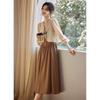 Women's New Chinese Style Retro Knit Cardigan & Suspender Dress Set