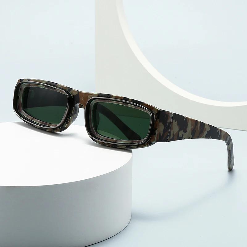 Men Small Rectangle Punk Sunglasses Luxury Brand Vintage Retro Square Sun Glasses UV400 Protection Shades