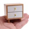 1:12 Scale Doll House Bedside Cabinet Natural Wood Furniture Model Figurine For Realistic Display Scene Arrangemetn