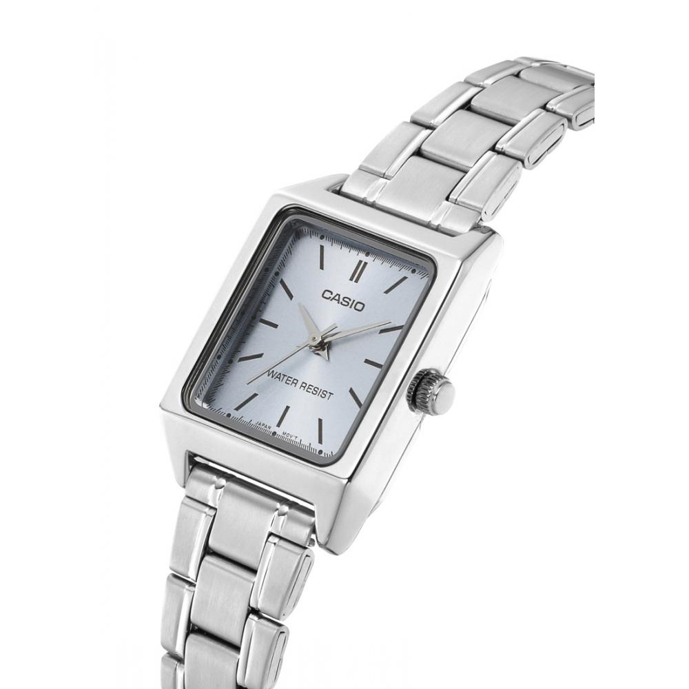 Casio Ltp V007d 2eudf  Ltp V007d 2e  Analog Square Sat Student Women S Metal Watch