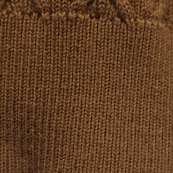 LACOSTE Cotton Blend Long sleeve V neck knit 40 Brown sweater Women Used
