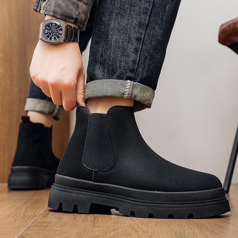 2026 Bottines Chelsea à Plateforme de Haute Qualité pour Homme Chaussures de Designer de Luxe Bottines pour Homme Talon Plat Chaud Décontracté Élégant