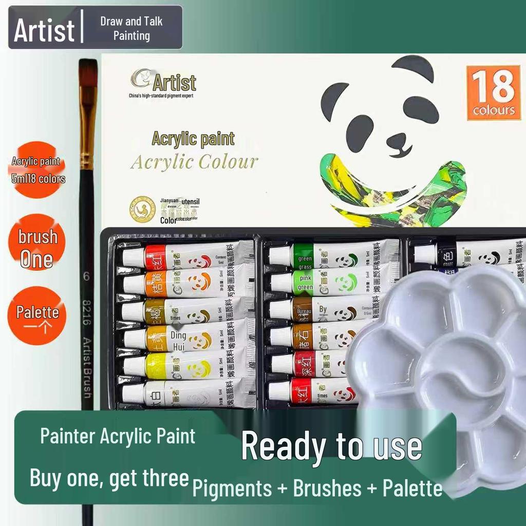 Acrylfarbenstift-Set: 5/12ml, Palette, für Kinder & Schüler, DIY Kunst