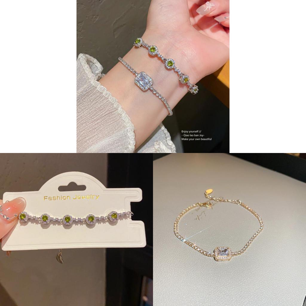 Geometric Zircon Silver And Gold Womens Fashion Bracelet With Luxurious Finish For Office Gifts