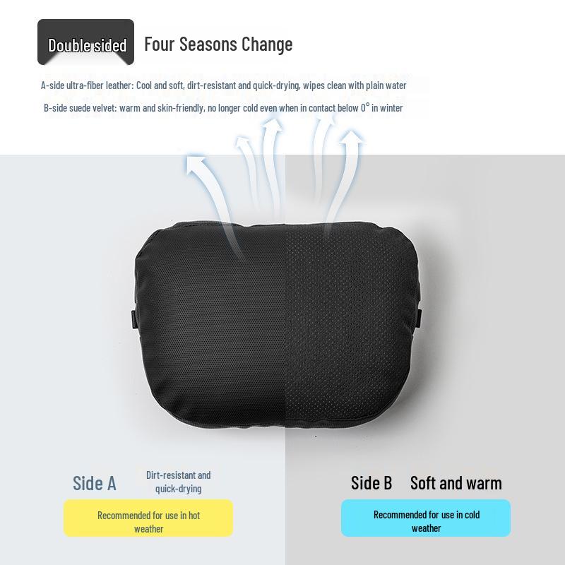 Reversible Dual-Use Memory Foam Neck Pillow for Tesla, Mercedes-Benz, BMW, Li Auto, and XPeng