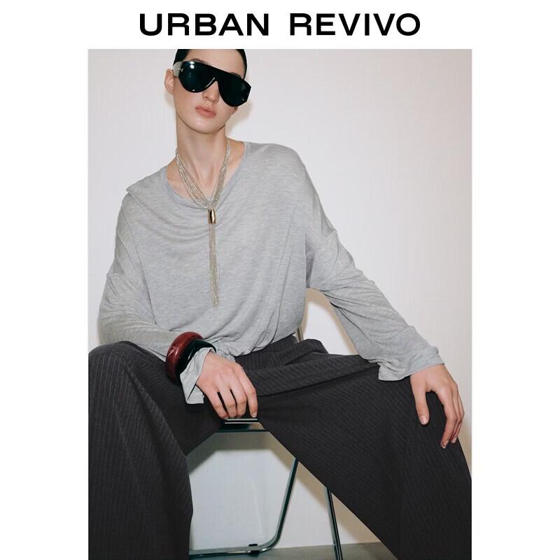 UR2026 Women s Knot Hem Long Sleeve T-shirt L