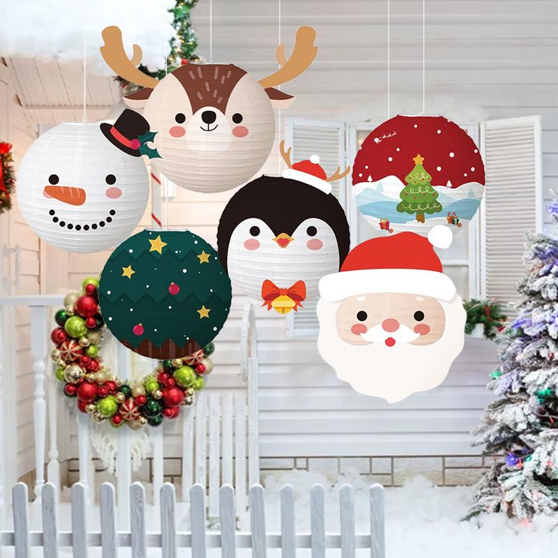 Christmas Christmas Ornament Christmas Gift Christmas Pattern Festival Party Hanging Decoration 1PC/6PCS